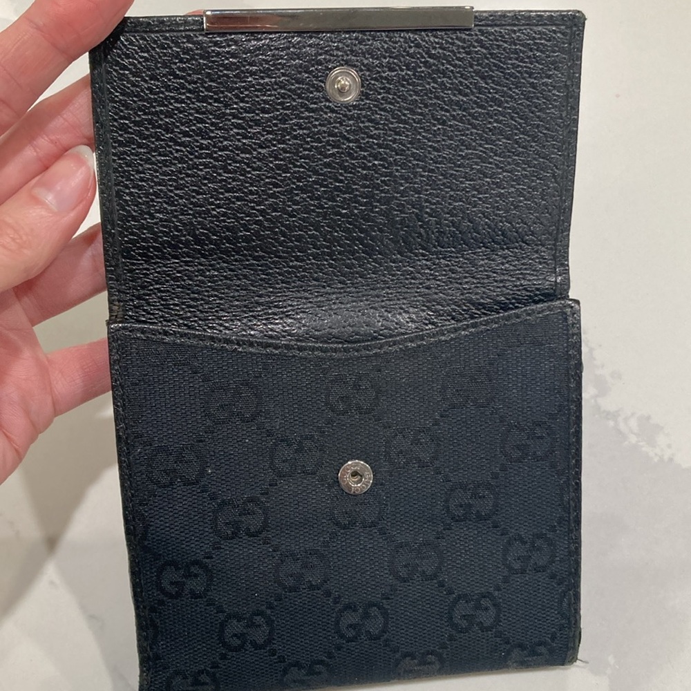 Gucci GG Canvas Leather Bifold Wallet Brown - Picture 5 of 11